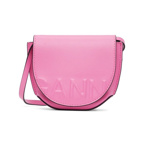 Authentic GANNI Pink Nano Recycled Leather Bag